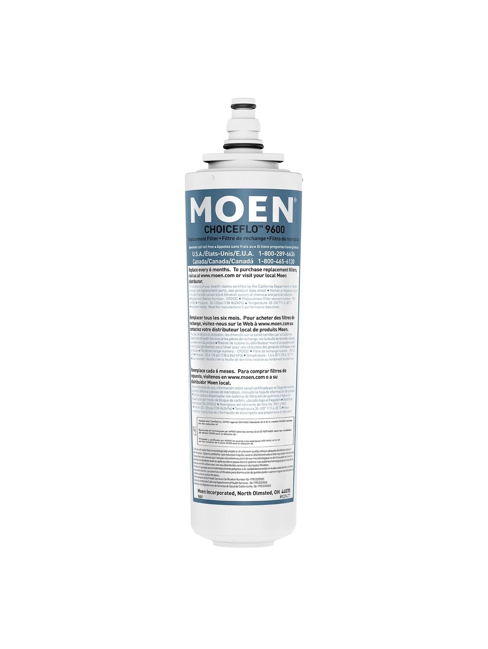 Moen 9601 ChoiceFlo Replacement Water Filter for Sip Faucet - Genuine NEW